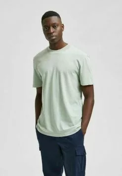 Selected Homme SLHRELAXCOLMAN O NECK - T-shirt Basique - Desert Sage