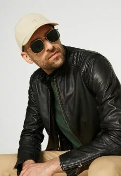 Selected Homme SLHICONIC RACER - Veste En Cuir - Black -Selected Homme Soldes Boutique 02e43859483b40068b5b7180352fc743