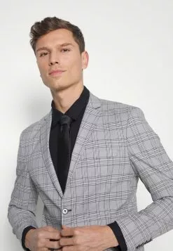 Selected Homme SLHMYLOLOGAN CHECK SUIT - Costume - Grey -Selected Homme Soldes Boutique 043494194b5645c0a9c483a043c6265c