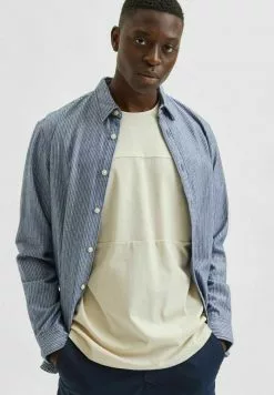 Selected Homme RUNDHALS - T-shirt Basique - Oatmeal -Selected Homme Soldes Boutique 0467a7b2608342eab5ac0cdf0bfa6a00