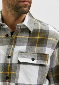 Selected Homme Chemise - Grey/white -Selected Homme Soldes Boutique 04d0780f672d4ce4af3e0f28635b645a