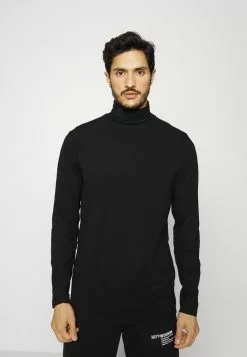 Selected Homme SLHRORY ROLL NECK TEE - T-shirt à Manches Longues - Black