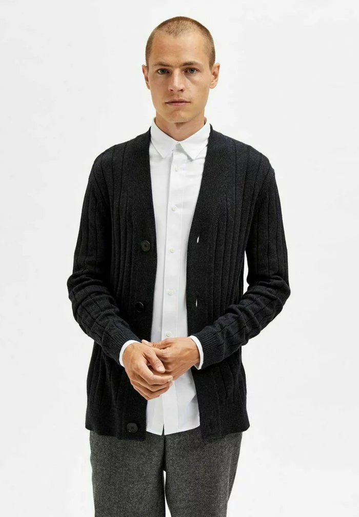 Selected Homme Gilet - Dark Grey Melange 1 Selected Homme Gilet - Dark Grey Melange