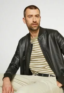 Selected Homme SLHICONIC - Veste En Cuir - Black -Selected Homme Soldes Boutique 07b24c0fd5824759b6433355157cd23a