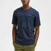 Selected Homme RUNDHALS - T-shirt Basique - Sky Captain
