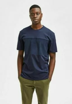 Selected Homme RUNDHALS - T-shirt Basique - Sky Captain