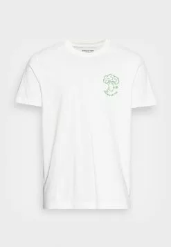 Selected Homme BROCK TEE - T-shirt Imprimé - Cloud Dancer -Selected Homme Soldes Boutique 0a6f12a10f694a268bd25c51bdaf5e02