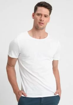 Selected Homme SLHLUKE O-NECK TEE - T-shirt Basique - Bright White