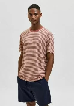 Selected Homme T-shirt Imprimé - Light Brown