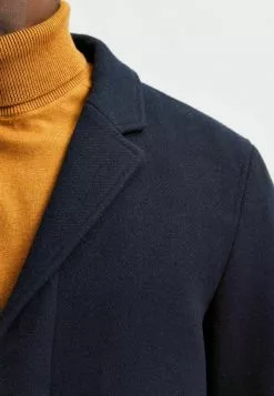 Selected Homme Manteau Classique - Mottled Dark Blue, Blue Denim -Selected Homme Soldes Boutique 0f57e0c79b5a4f4b9e9bd08831c68fb3