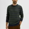 Selected Homme SLHALFIE CREW CAMP - Pullover - Forest Night