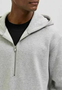 Selected Homme LÄSSIGES - Sweat à Capuche - Light Grey Melange -Selected Homme Soldes Boutique 0f974cd3d0e648d19a2f342620903289