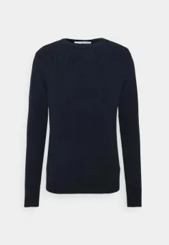 Selected Homme SLHIRVEN BUTTON CREW - Pullover - Navy Blazer -Selected Homme Soldes Boutique 12064a02b2674cd485d7be28911a88a0