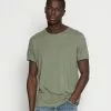 Selected Homme SLHMORGAN O NECK TEE - T-shirt Basique - Sea Spray