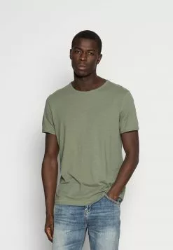 Selected Homme SLHMORGAN O NECK TEE - T-shirt Basique - Sea Spray