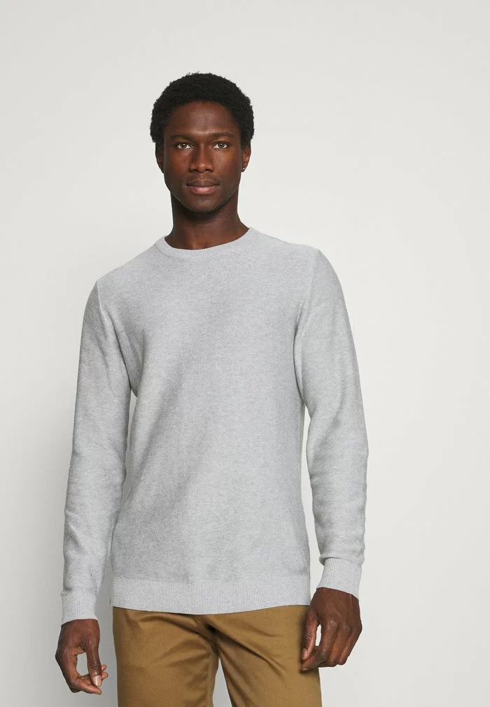 Selected Homme SLHBRENT CREW NECK - Pullover - Light Grey Melange 1 Selected Homme SLHBRENT CREW NECK - Pullover - Light Grey Melange