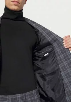 Selected Homme SLHMYLOLOGAN CHECK SUIT - Costume - Dark Grey Melange/light Blue -Selected Homme Soldes Boutique 159acb880dd547169973a29aba03e382