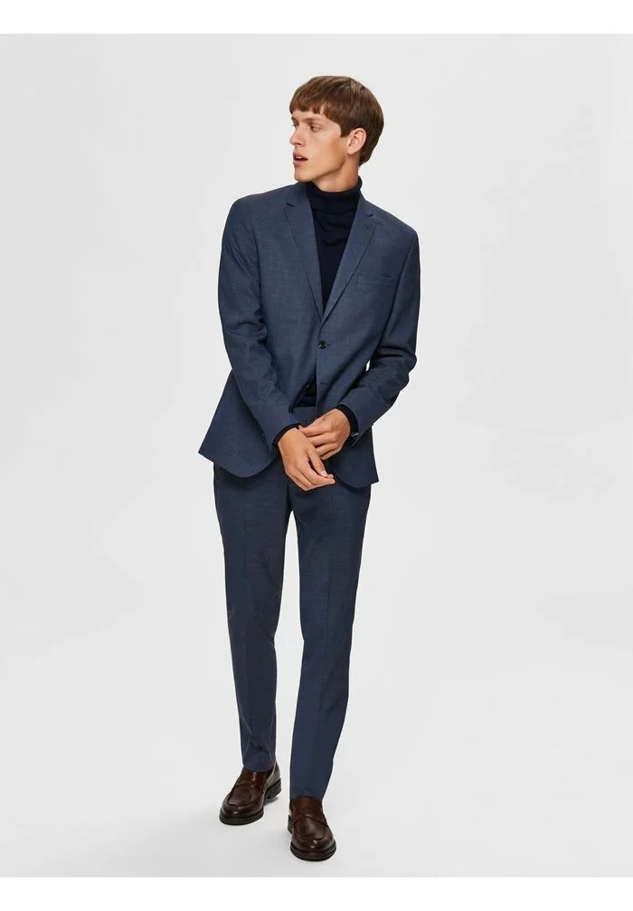 Selected Homme Pantalon De Costume - Medium Blue Melange 2 Selected Homme Pantalon De Costume - Medium Blue Melange – Image 2