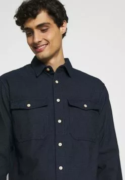 Selected Homme SLHLOOSETROY - Chemise - Navy -Selected Homme Soldes Boutique 15da11017a7240c38c97cb5c2f025547