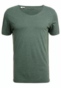 Selected Homme SLHNEWMERCE O-NECK TEE - T-shirt Basique - Cilantro/melange -Selected Homme Soldes Boutique 16844c05465f4ba7bc5e833e1b586aa3