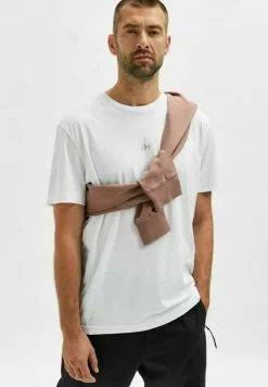 Selected Homme KURZE ÄRMEL - T-shirt Basique - White -Selected Homme Soldes Boutique 1c8aa3fd6ad74e9996783b80120db74b