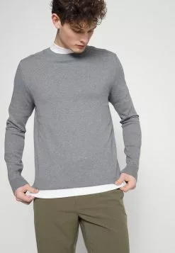 Selected Homme SLHBERG CREW NECK - Pullover - Medium Grey Melange -Selected Homme Soldes Boutique 1ca7f80697734468a09f37b7f99d7a1a