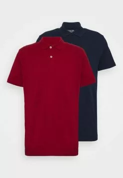 Selected Homme SLHDECLAN 2 PACK - Polo - Navy Blazer/biking Red