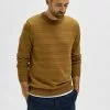 Selected Homme SLHALFIE CREW CAMP - Pullover - Breen