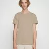 Selected Homme SLHMORGAN O NECK TEE - T-shirt Basique - Chinchilla