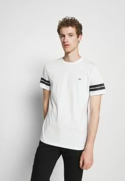 Selected Homme SLHREGPATO O NECK TEE - T-shirt Imprimé - White