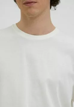 Selected Homme T-shirt Imprimé - Egret -Selected Homme Soldes Boutique 214c900ca80e4e04918e829a93370564