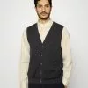 Selected Homme SLHBERG BUTTON WAISTCOAT - Veste Sans Manches - Antracit Melange