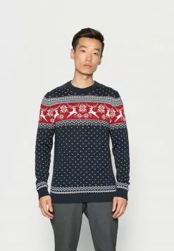 Selected Homme SLHNEWDEER CREW NECK - Pullover - Maritime Blue
