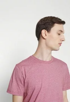 Selected Homme SLHNORMAN MINI STRIPE TEE - T-shirt Basique - Biking Red/bright White