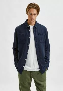 Selected Homme SLHSLIMNICO - Chemise - Sky Captain -Selected Homme Soldes Boutique 259894f6b59c40e4aedf66ac4e97b69f