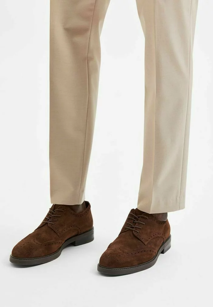 Selected Homme WILDLEDER - Derbies - Chocolate Brown 1 Selected Homme WILDLEDER - Derbies - Chocolate Brown