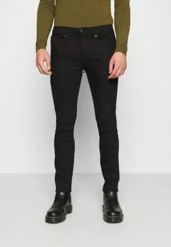 Selected Homme SLHSLIM LEON - Jean Slim - Black