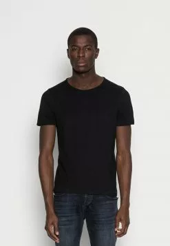 Selected Homme SLHMORGAN O NECK TEE - T-shirt Basique - Black