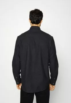 Selected Homme SLHRELAX SNAP - Chemise - Medium Grey Melange -Selected Homme Soldes Boutique 2765966a6dea42fd81060352664940b2