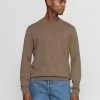 Selected Homme SLHBERG CREW NECK - Pullover - Teak/melange