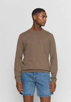 Selected Homme SLHBERG CREW NECK - Pullover - Teak/melange