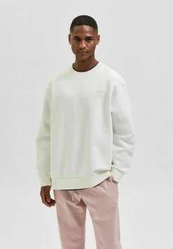 Selected Homme RUNDHALS - Pullover - Egret