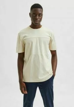 Selected Homme RUNDHALS - T-shirt Basique - Oatmeal