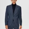 Selected Homme Blazer - Medium Blue Melange