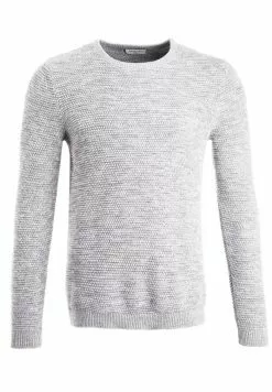 Selected Homme SHXNEWVINCEBUBBLE CREW NECK - Pullover - Marshmallow/twisted Light Grey -Selected Homme Soldes Boutique 29fe13a697664b03a6529aed4055c60b