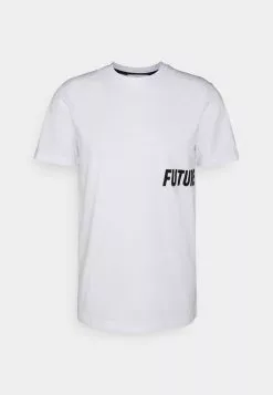 Selected Homme SLHDRILL ONECK TEE - T-shirt Imprimé - Bright White -Selected Homme Soldes Boutique 2a2c3bd73a624576b7d74f9caac568bf