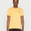 Selected Homme WILDER NECK TEE CAMP - T-shirt Basique - Ochre