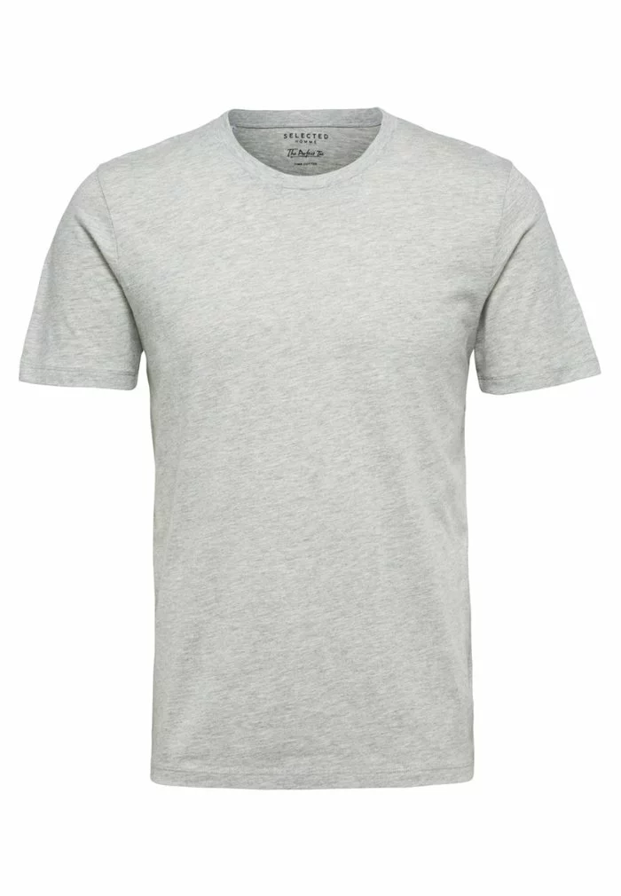 Selected Homme SHDTHEPERFECT - T-shirt Basique - Light Grey Melange 5 Selected Homme SHDTHEPERFECT - T-shirt Basique - Light Grey Melange – Image 5