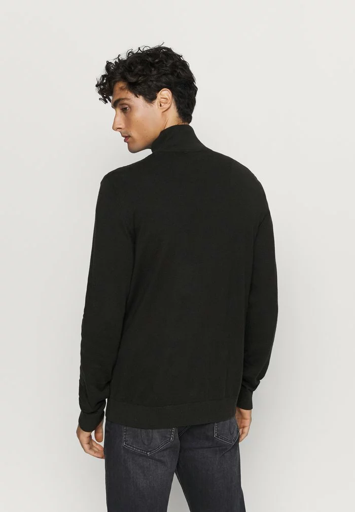 Selected Homme SLHBERG FULL ZIP CARDIGAN - Gilet - Black 3 Selected Homme SLHBERG FULL ZIP CARDIGAN - Gilet - Black – Image 3