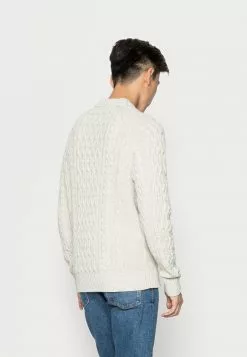 Selected Homme SLHVICTOR CABLE CREW NECK - Pullover - Bone White -Selected Homme Soldes Boutique 2db2cdb80d2f4d4480dd10981c9a0901
